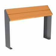 Assis-debout en bois Venise - Structure et assise en acier - Pour stations de bus - Longueur 1200mm - Hauteur 880mm_0