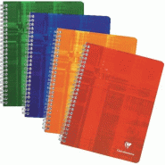Clairefontaine Lot de 10 Cahier Metric 17x22, 100p./50 feuilles 90 g/m² reliure intégrale, ligné 8mm + marge - multicolore 8723C