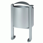 Corbeille ARKEA sur pied de  40 à 100 Litres - Gris Métal, 40L_0