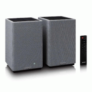 Enceintes Hi-Fi Stéréo Bibliothèque Bluetooth 5.3 80W RMS DSP RCA optique USB sortie Caisson de basses Lenco - gris 8711902091288