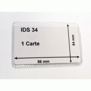 Etui souple fond noir format CB - Lot de 100 - Référence : IDS 34