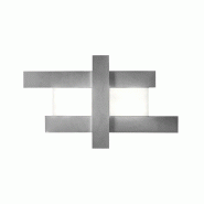 Gea Luce Applique Led 50W - Structure Géométrique En Acier, Lumière Chaude 3000K, 2620Lm, Largeur 104 Cm - argenté 8000000136046