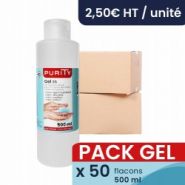 Gels hydroalcooliques - purity - pack de 50 flacons de 500ml