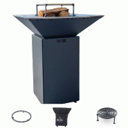 GRILLCHIC Pack Privilège Brasero Cevenol Acier Normal Carre 74 Gris Anthracite Double Cuve - PAPRIVBRACDCCE_NORMAL_RAL7016 GRILLCHIC Pack Privilège Brasero Cevenol Acier Normal Carre 74 Gris Anthracite Double Cuve - PAPRIVBRACDCCE_NORMAL_RAL7016