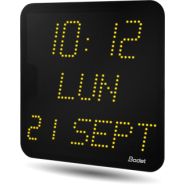 Horloge LED Style II 7 Date, alimentation 230V, indépendante, LED jaune - BODET