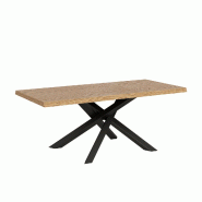 Itamoby Table Extensible 90X180/280 Cm Versalux Chêne Écorcé Pieds Anthracite - marron Bois manufacturé 8050598904350