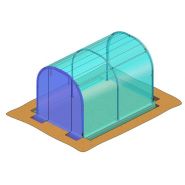 Majfr20097368 - bâche de pignon avant pour serre de jardin tunnel richel 2x3 et 2x4 pied droit_1