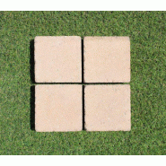 Pavés Carroco 10 x 10 cm - Béton Rose Provence - Épaisseur 4 cm