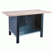 PROREGAL Etabli BUFFALO WOOD avec Armoire | HxLxP 86,5x150x75cm | Capacité de Charge 1000kg | Anthracite - noir métal PR_RS157-69 PROREGAL Etabli BUFFALO WOOD avec Armoire | HxLxP 86,5x150x75cm | Capacité de Charge 1000kg | Anthracite - noir métal PR_RS157-69