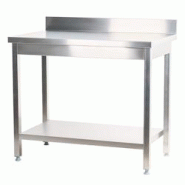 Romux® Table adossée en Acier Inoxydable pour Restauration Murale avec 1 Étagère 1800x700x850 mm | Table de Travail Résistante à la Corrosion - Romux® Table adossée en Acier Inoxydable pour Restauration Murale avec 1 Étagère 1800x700x850 mm | Table de Travail Résistante à la Corrosion -