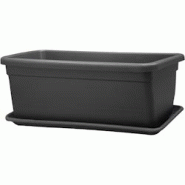 Sicignano Jardinière réglable en forme d'hirondelle blanche (CM.50x20x18,5h) pour balustrade - gris plastique 8050054387635 Sicignano Jardinière réglable en forme d'hirondelle blanche (CM.50x20x18,5h) pour balustrade - gris plastique 8050054387635