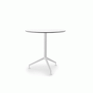 Table ronde polyvalente Let's Meet Ø80 de Forma 5 plateau Kompress pied acier Table ronde polyvalente Let's Meet Ø80 de Forma 5 plateau Kompress pied acier