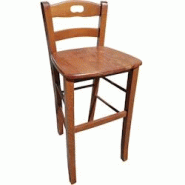 Tabouret de bar Giaquinto couleur noyer massif - 8033003304563