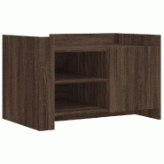 VidaXL Table basse chêne marron 80x50x50 cm bois d'ingénierie Modèle Polaris Design Plus - 848359