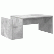 VidaXL Table basse Gris béton 90 x 45 x 35 cm Bois d'ingénierie Modèle Atlas Urbain - 8000175