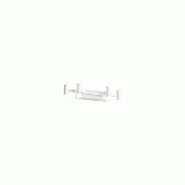 Applique murale LED moderne en métal finition blanc mat, 24 W 3000 K, design géométrique élégant pour un éclairage intérieur minimaliste - Pere