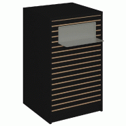 Comptoir Vertigo H T03naturel solo L60cm 1 tabl.Couliss.2tabl.Amoviblesnoir