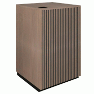 Comptoir Vertigo T01 MDF noir et noyer foncé 60x60x93cm