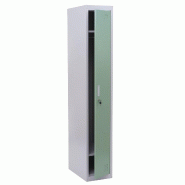 Décoshop26 - Casier armoire à vêtements avec tringle à vêtements et miroir 180 x 30 x 50 cm en métal menthe 04_0010937 - métal 3000268320404