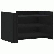 Décoshop26 - Table basse avec étagères design moderne 80 x 50 x 50 cm bois d'ingénierie noir DEC039778 - noir Bois massif 3000264579622