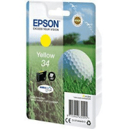 Epson 34 'Golf ball' Cartouche d'encre originale (C13T34644010) - Jaune Epson 34 'Golf ball' Cartouche d'encre originale (C13T34644010) - Jaune