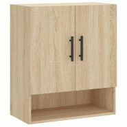 Helloshop26 - Armoire murale rangement pratique 60 x 31 x 70 cm en bois d'ingénierie chêne sonoma 02_0048781 - Bois massif 3000235470613