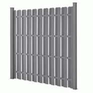 Helloshop26 - Kit de 3 clôtures barrière brise vue brise vent bois composite (WPC) gris 185 x 562 cm 03_0006606 - 3001825147762 Helloshop26 - Kit de 3 clôtures barrière brise vue brise vent bois composite (WPC) gris 185 x 562 cm 03_0006606 - 3001825147762
