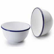IBILI pack bol émaillé BLANCA 904220 20 cm 12 pièces - blanc acier 8411922436198