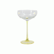 Novastyl - Lot de 4 coupes à champagne 27cl en verre marguerite - 3256391047095