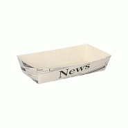 Papstar 50 barquettes à frites 3,5 cm x 7 cm x 15 cm blanches "sprint" - blanc en carton 48192000