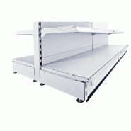 Pied S50 longueur 470mm - avec 2 vérins pour montant de 60x30 ou 80x30mm - couleur crème