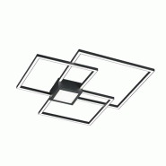 Plafonnier LED 38W 4400lm 3000K anthracite avec variateur switch - Trio - Hydra - gris métal 4017807425758