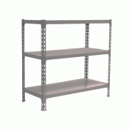 SimonRack Rayonnage métallique, 900x1100x500 mm, 3 niveaux, tablette métallique, 200 kg au point de flexion, Gris - Simonclick - métal 8425437091469
