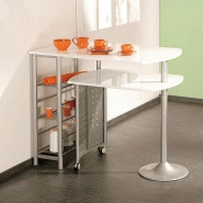 TABLE DE BAR PIVOTANTE MÉTAL MOOVE 183CM BLANC - PARIS PRIX TABLE DE BAR PIVOTANTE MÉTAL MOOVE 183CM BLANC - PARIS PRIX