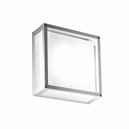 Zafferano Home Applique et Plafonnier LED 20W 3000K 2926lm IP54 Structure en Aluminium Verni Blanc Mat Design Carré 25x25x9.5 cm - blanc 8056300198505