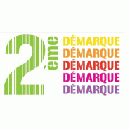 Affiche 2ème démarque gencod horizontale - 70x14 cm - Multicolore - Papier