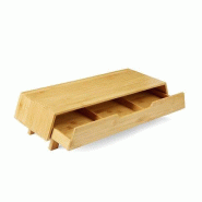 CEP Support d'écran Silva, avec 1 tiroir, en bambou, coloris naturel - 887530012570