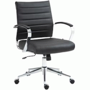 CLP Chaise de bureau Oakland Noir /Véritable cuir - noir cuir 316987 CLP Chaise de bureau Oakland Noir /Véritable cuir - noir cuir 316987