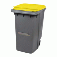 Conteneur Korok 2 Roues 340L - Polyéthylène haute densité, anti-UV, renforts, roues caoutchouc, couvercle amortisseur de bruit Conteneur Korok 2 Roues 340L - Polyéthylène haute densité, anti-UV, renforts, roues caoutchouc, couvercle amortisseur de bruit