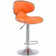 Décoshop26 - Tabouret de bar chaise de bar hauteur réglable avec repose pieds en synthétique orange et métal 10_0000082 - 3000881569600 Décoshop26 - Tabouret de bar chaise de bar hauteur réglable avec repose pieds en synthétique orange et métal 10_0000082 - 3000881569600