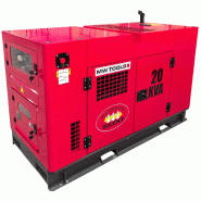 Groupe électrogène diesel 22 kVA 3x400V - 230V - Refroidi par eau - Avec régulateur AVR - Connecteur pour ATS MW Tools DG200E