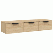 Helloshop26 - Armoire murale rangement design polyvalent 102 x 30 x 20 cm en bois d'ingénierie chêne sonoma 02_0048005 - Bois massif 3000235061019