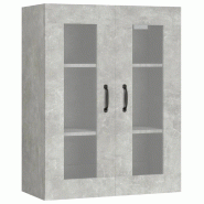 Helloshop26 - Armoire murale suspendue pratique rangement design moderne 69 x 34 x 90 cm en bois gris béton 02_0048026 - gris verre 3000235073104