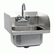 Helloshop26 - évier lavabo acier fin gastro cuve carrée lave-main lavabo robinet 16_0002396 - 3000051161535