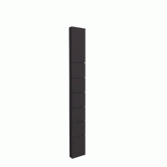 Montant Totem 6 rainures 10x30x245 cm - gris graphite