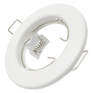 Pack de 2 unités d'anneau d'encastrement rond fixe blanc pour led gu10 - réf anofb