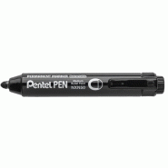 Pentel Marqueur permanent rétractable Pen NXN50, pointe conique 6,0 mm, encre noire - 0884851044952