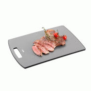 Planche à découper Levoro grand format -  Gris Rectangle Plastique Gefu 38x26 cm - gris plastique 4006664139908