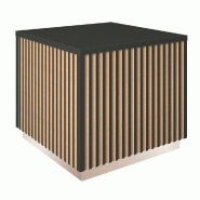 Podium bas Vertigo T01 MDF naturel et noir 45x45x40cm