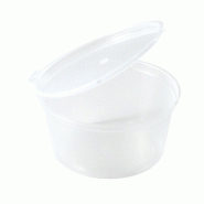 Pot à sauce PP NOVACUP 30 ml translucide avec couvercle charnière - Lot de 1000 - transparent BCT2